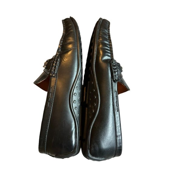 Donald Pliner Imari Black Leather Moccasin‎ Driving Loafer Size 10.5M S72-8